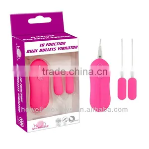 Sex Game 10 Mode Female Double Bullet Vibrator Sex Toy thumbnail-1