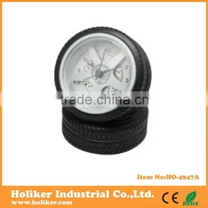 Double Wheel Tyre Table Clock for Promotion thumbnail-2