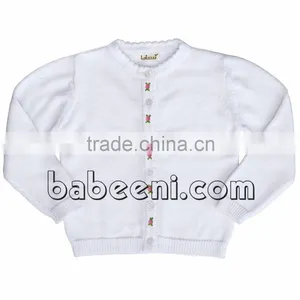 Cute Flowers Hand Embroidery Sweater for Little Girls thumbnail-1