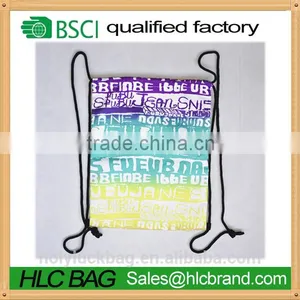 Fashion Heat Transfer Print Rainbow Drawstring Bag Reusable Rucksack thumbnail-2