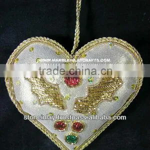 Heart Shape Christmas Hanging Ornament thumbnail-1