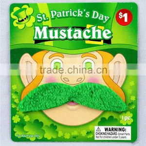 Green Fancy Dress St. Patrick's Day Mustache thumbnail-3