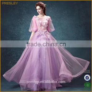 High Quality Tulle Sexy Evening Dress Crystal Beads Wedding Party Dress 2016 thumbnail-2