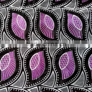 Latest Heavy Cotton Lace Fabric Embroidery/wholesale African Lace Fabrics Tulle Quality Choice thumbnail-3