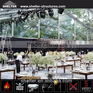 Elegant Waterproof White PVC Fabric Large Vinyl Tent With Side Wall Window Wedding Marquee Tent for Sale thumbnail-3