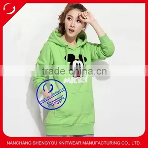 Custom Quality Plain Women Applique Hoodies thumbnail-1