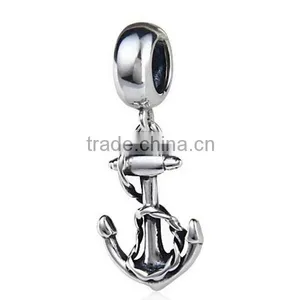 925 Silver Sterling Dangle Anchor Charm thumbnail-1