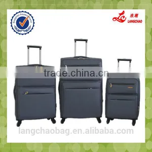Durable 600D High Quality Real Push Trolley 4 Wheels Trolley Luggage Bag thumbnail-1