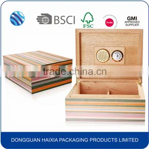 China Manufacture Fancy Wood Box for Cigar Custom Logo thumbnail-1