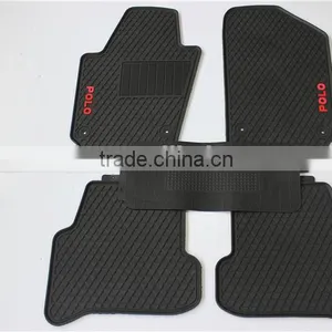 Black Beige Car Rubber Floor Mats Front,Rear 5pc Set All Weather Semi for VW Polo thumbnail-2