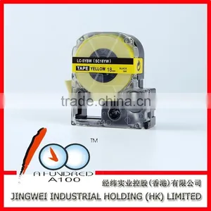 Compatible Labe Cassete Tape for EPSON LW300 LW400 Label Printer 18mm Black on Red SC18RW thumbnail-5