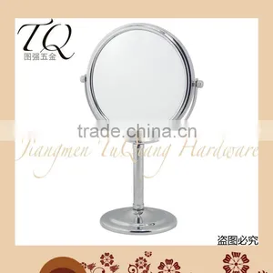 Table Standing 360 Degree Roubd Shape Metal Compact Dressing Mirror thumbnail-1