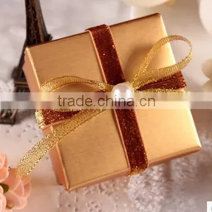 Golden Ribbon Royal Wedding Favor Box thumbnail-1