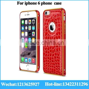 Genuine Leather Phone Case for Apple Iphone 5.5inch Phone Leather Case for Iphone With Metal Bumper Quality Choice thumbnail-1