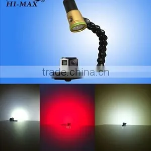 Hi-max V11 Diving Video Light 2400lm U2led White & Red Lighting Underwater Diving thumbnail-1