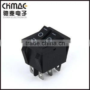 Black on off on Rocker Switch Kcd 6-pin Switch T105 Switch Light thumbnail-1