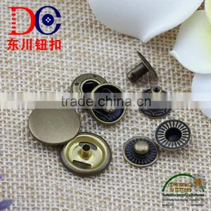 Oeko Tex Metal Button Spring Snap Fastener Four Part Press Button for Leather thumbnail-2