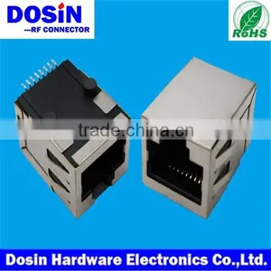 Network RJ45 Connector, Modular Connector for Pcb Mount With LED and EMI thumbnail-1