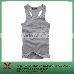 100% Cotton Slim Fit Gray Men's Sleeveless Vest thumbnail-1