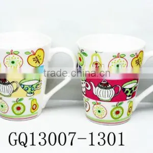 Cheap Sale Fine Bone China Tea Cups With Decals V-shape and Hand Bulk Packing thumbnail-5