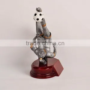 Resin Female Football Trophy Cup thumbnail-3