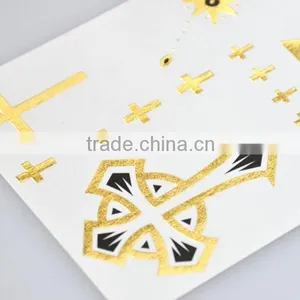 Wholesale Dazzling Metallic Temporary Tattoos Gold Body Art Tattoos Waterproof Fake Jewelry Tattoos Manufacturer thumbnail-4