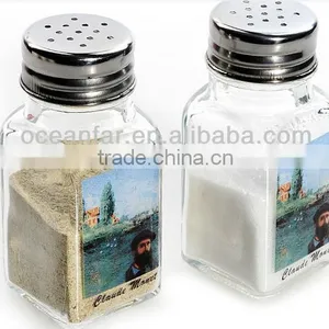Glass Spice Jar With Metal Lid With Decal thumbnail-1