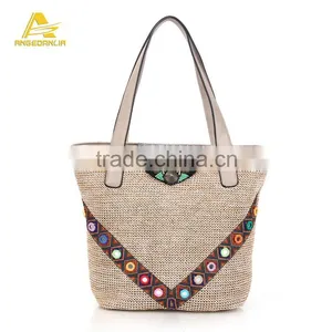 Ladies Fantasy Bags Ethnic/BOHO Style Jacquard Fabric Women Tote Bag Ladies Bags Manufacturers thumbnail-1
