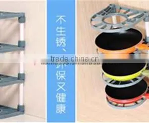 Four Layer Plastic Kitchen Pans Rack thumbnail-3
