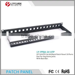 LY-PP6A-14 19"1U UTP Cat.6A 16 Port Blank Patch Panel thumbnail-2