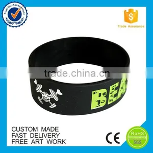 Personalized Bulk Cheap Silicone Custom Skull Wristband thumbnail-1