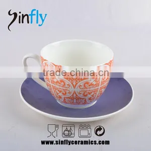 Elegant Ceramic Coffee Set With Saucer thumbnail-6