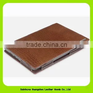 15641 Newest Custom Alligator Leather Smart Cover for Tablet thumbnail-3