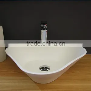 Factory Hot Sales ,Stone Resin Wash Basin,Artificial Stone Bathroom Washing Basin,Solid Surface Wall Hung Wash Basins thumbnail-6