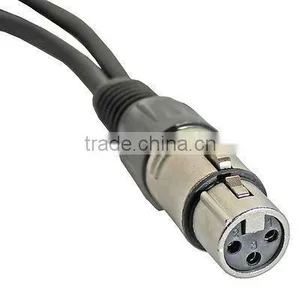 4 XLR 3pin 1 Female Jack to 2 MALE Dual Plug Y SPLITTER Mic Cable Adaptor 6 Inch thumbnail-2