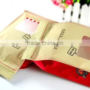 Coffee Side Gusset Flat Bottom Bag With Zipper and Window thumbnail-1