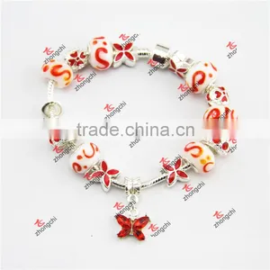 Factory Brass Snake Chain/Glass Bead Chain Jewelry Bracelet thumbnail-2