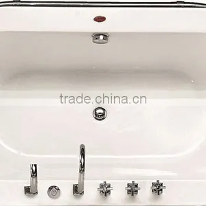New Arrival Oval Shaped Simple White Bathtub thumbnail-2
