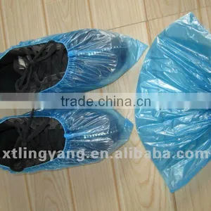 Disposable Plastic Machine-made CPE/PE Shoe Cover thumbnail-1