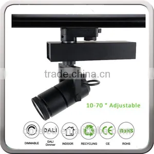Focusable 10-70 Degree Beam Angle Art Gallery Led Track Lighting Spotlights for Art Photography Gallery thumbnail-1