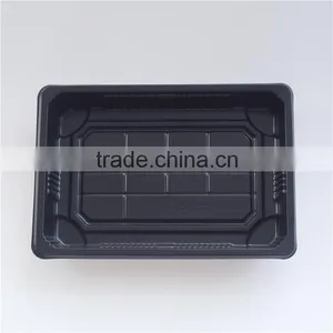 SM1-1103-Black Disposable Food Tray Plastic Box With Lids thumbnail-3