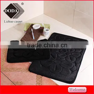 Microfiber Flannel Embossed Non Slip Pvc Backing Contour Bath Rug thumbnail-5