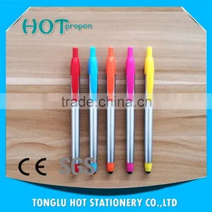 Spray Silver Barrel Click Ballpen With Stylus Touch thumbnail-5
