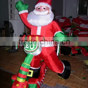 Inflatable Santa With Bike thumbnail-1