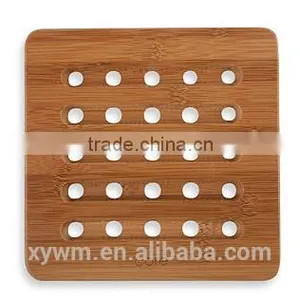 Hot-sale Bamboo Cup Coaster Mat and Pad With Holder thumbnail-3