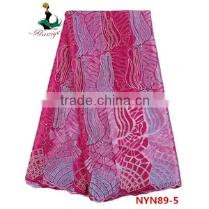 Haniye 2016 Nigerian Party/french Tulle Lace Fabric/african French Net Lace/NYN89 thumbnail-2