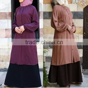 China Manufacturer Latest Design Islamic Clothing Kaftan Abaya Fashion 2015 thumbnail-1