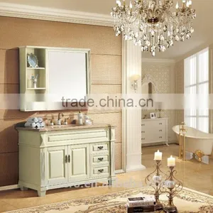 Wood Bathroom Vanity Unit Only White With Marble Counter Top WTS840 thumbnail-2