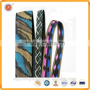 2016 Popular Custom Flat Woven Ribbon Jacquard Embroidered Webbings for Garment Accessories thumbnail-3