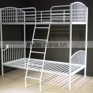 White Convertible Bunk Bed School Furniture thumbnail-2